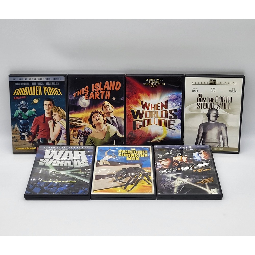Classic Sci Fi DVD Lot Forbidden Planet Day Earth Stood Still 7 Movies
